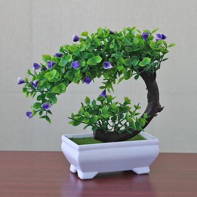 NEW Artificial Plants Bonsai Small Tree Pot Plants Flowers Potted