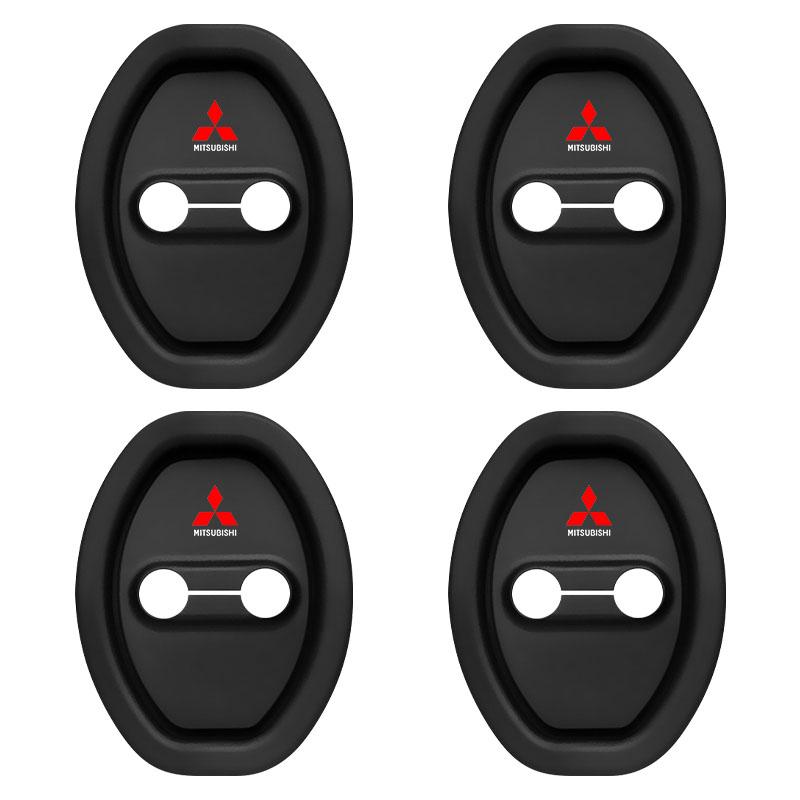 

Car Door Stopper Cover Door Lock Protective Covers Car Styling for Mitsubishi Asx Lancer Outlander Pajero Ralliart Accessories чёрный