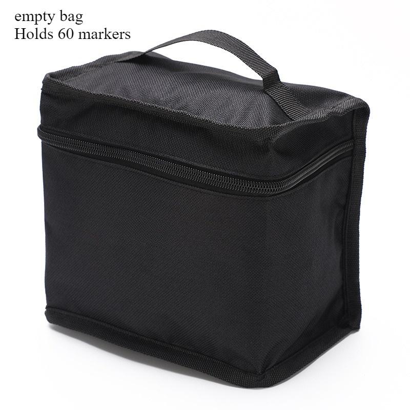 1pc Bag That Can Hold 60 Markers, A Large-Capacity Storage Box, A Multifunctional Canvas Pen Holder,Excluding 60 Pens
