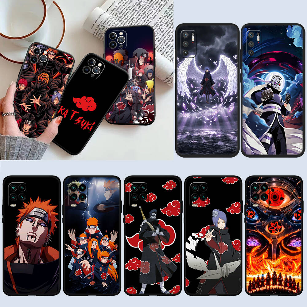 Anime Naruto Akatsuki Phone Case for Xiaomi Poco C40 C51 C50 C55 C65 C71 C75 C85 F8 F7 F6 F5 F3 F2 X7 X6 X4 X3 X2 M7 M6 M5 M4 M3 M2 Pro