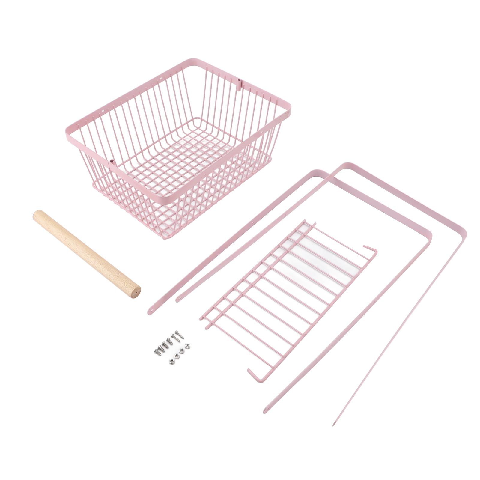 Корзина для фруктов на столешнице, портативная современная металлическая прямоугольная корзина большой емкости с деревянной ручкой для Roseate