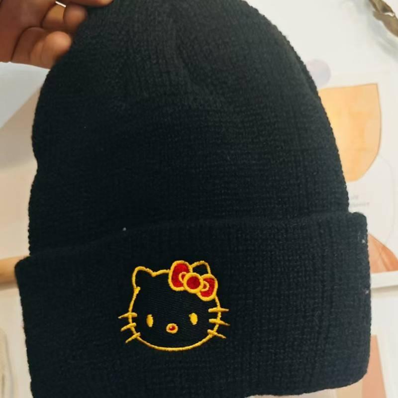 Niedliche und kuschelige gestrickte Katzenohren-Beanie mit Wärme und modischem Stil für den Winter