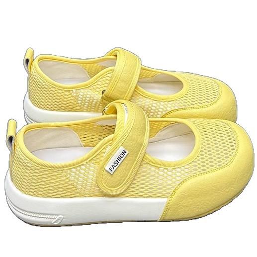 Mary Jane net shoes summer heightening soft sole breathable versatile casual women Velcro princess style shoes