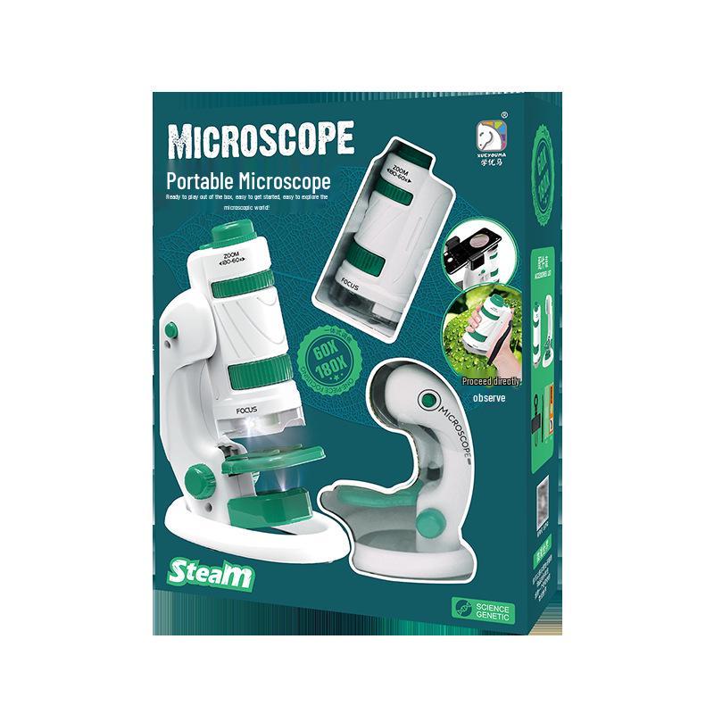 Portable Children's Microscope Science Experiment Set - Educational Toy for Primary & Middle School Students, Boys & Girls