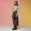 Rap Overlay Point Belted Long Skirt Aq3Ws865