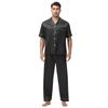 Large Men's Short Sleeved Shorts Satin Summer Casual Home Wear Pajama Set