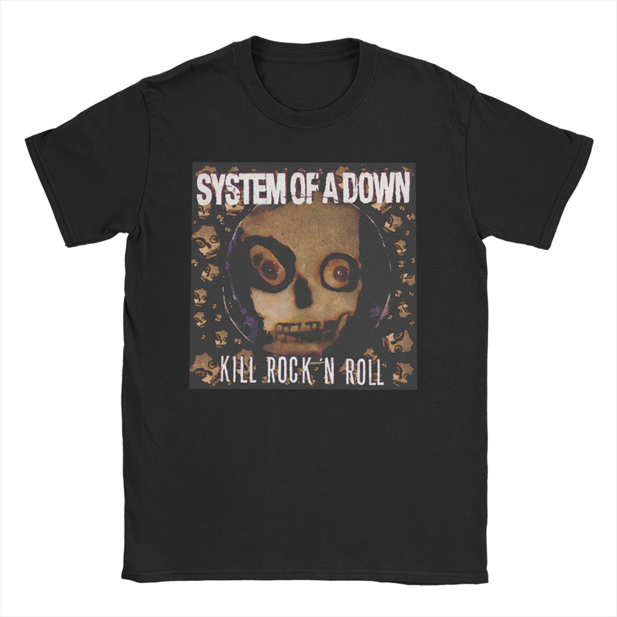 

System Of A Down Мужские Женские Футболки Хэви-метал Группа Забавные Футболки Круглый Воротник Футболка 100% Хлопок Одежда с Графическим Принтом S