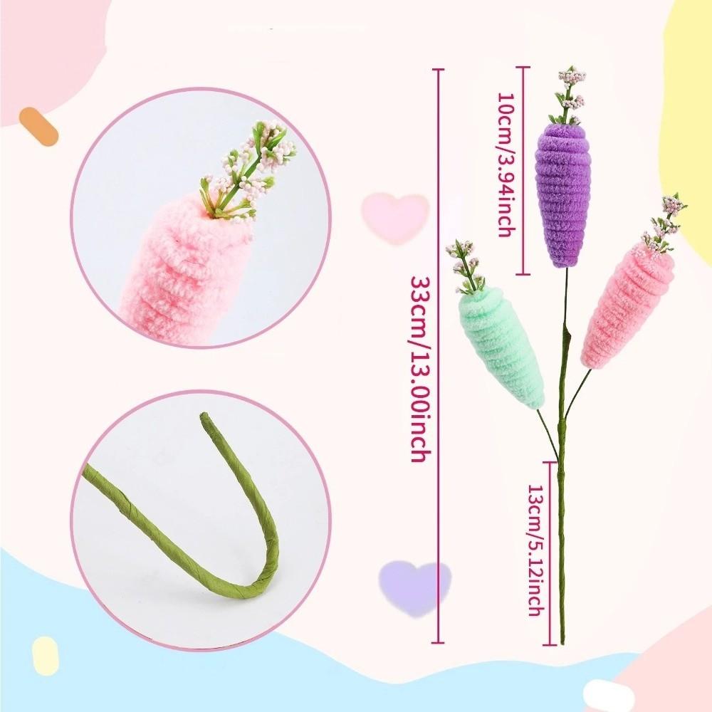 Colorful Easter Foam Radish Branch Easter Theme Handicraft Realistic Carrot Sprigs Exquisite Ornament Carrot Bouquet Branch