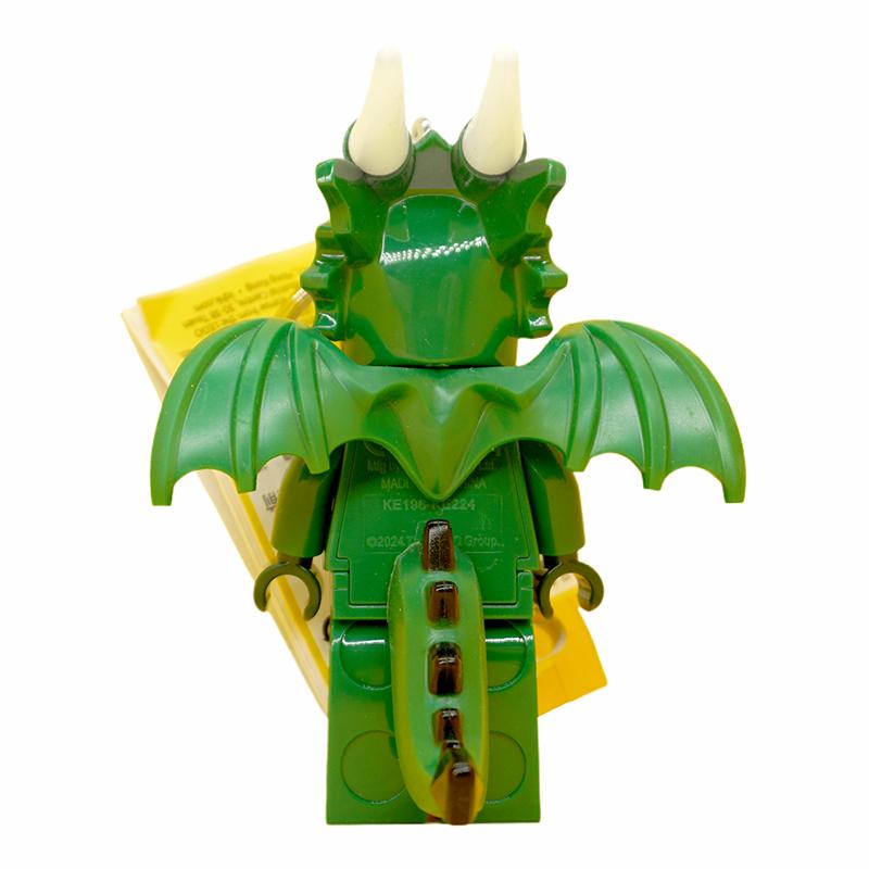 LEGO Figure Print Collection, Green Dragon Man Glow Keychain Building Blocks 1pcs KE224H KE224H
