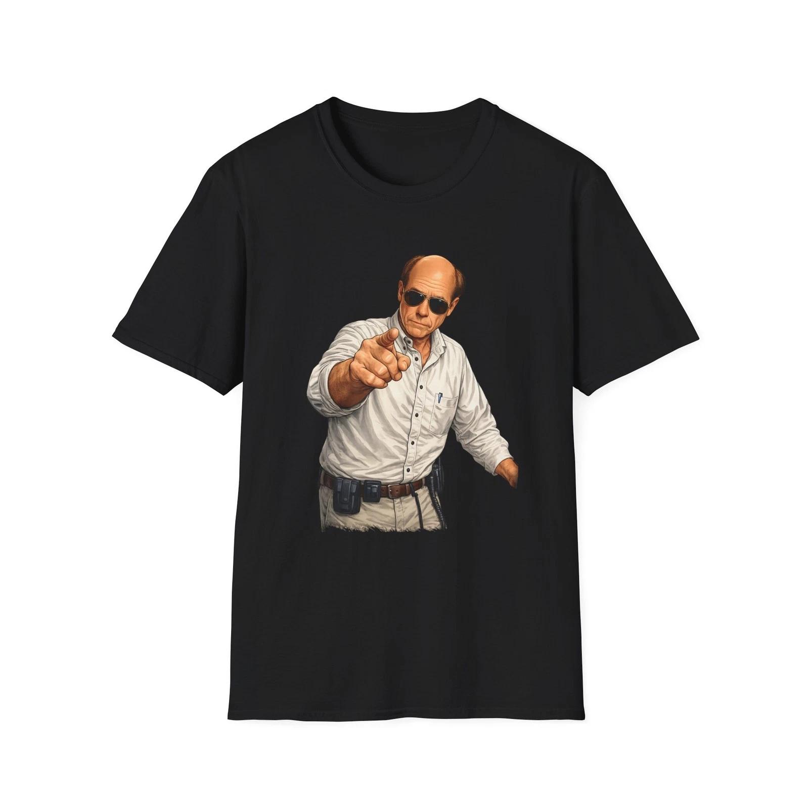 Jim Lahey Illustration T-Shirt | Vintage Detective Portrait XXL