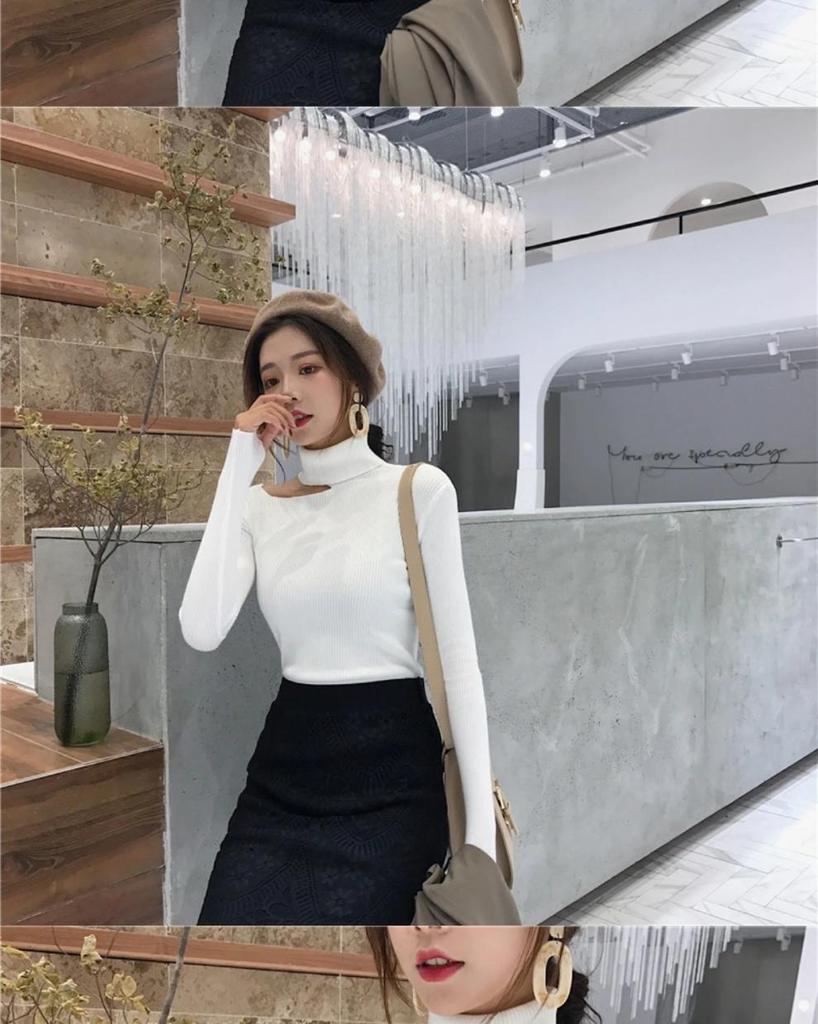 Women's Slim Korean Knitted Sweater - Versatile and Stylish for Autumn/Winter 2022