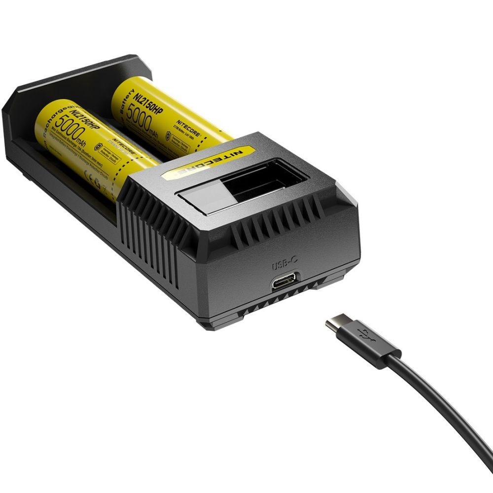 Ładowarka Nitecore CI2 USB-C 2xAA, AAA, 18650, 21700, CR123
