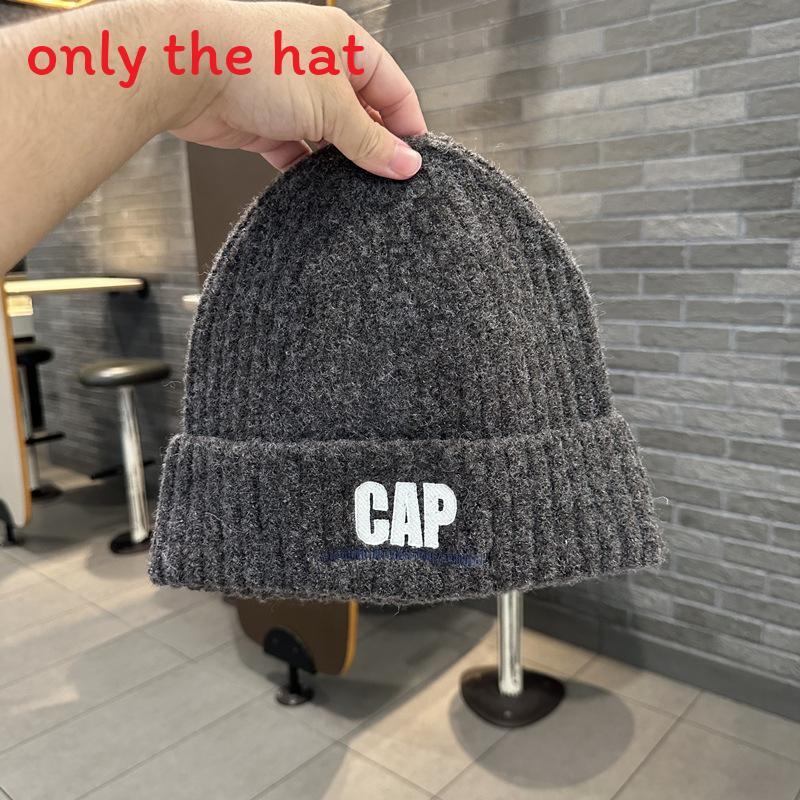 Knitted Hat For Men Women Winter Warmth With Embroidered Letters College Style