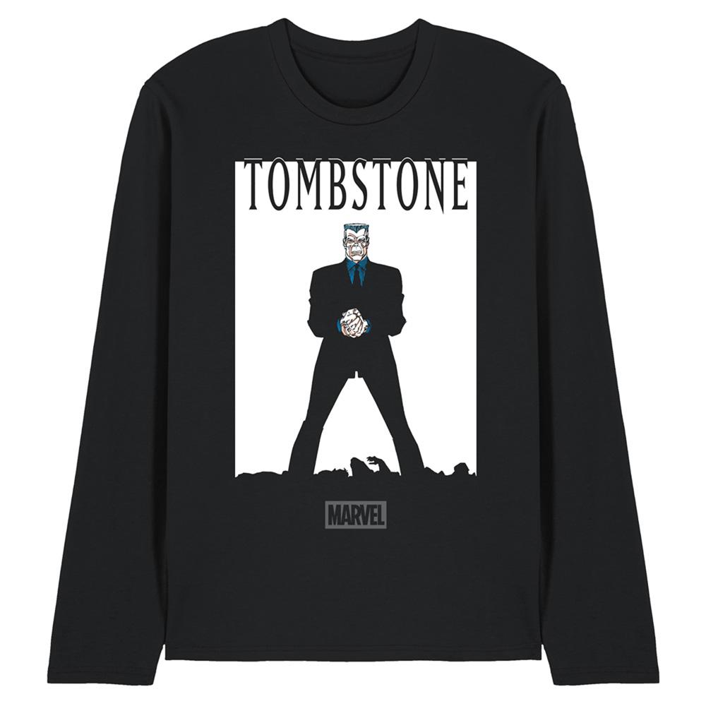 Spider-Man Unisex Adult Tombstone Cover Long-Sleeved T-Shirt