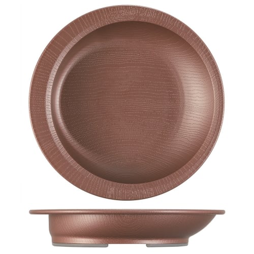 Skater Wood Grain Easy To Scoop Plate Brown Made In Japan NPLS2