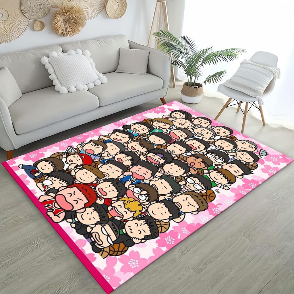SHOHOKU 27 Style New SLAM DUNK Cartoon Basketball Anime Carpet Rug for Living Room Bedroom Home Sofa,Kid Play Non-slip Floor Mat