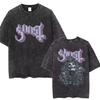 Ghost Band Washed Vintage Skeleton Rock Short Sleeved Round Neck Y2k Tshirt Men Clothing In Top Tees Mens T-Shirt