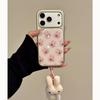 Girl pink rabbit applies to Apple iPhone17Promax mobile phone case 16 Epoxy water condensation 15 hand rope 14 cute