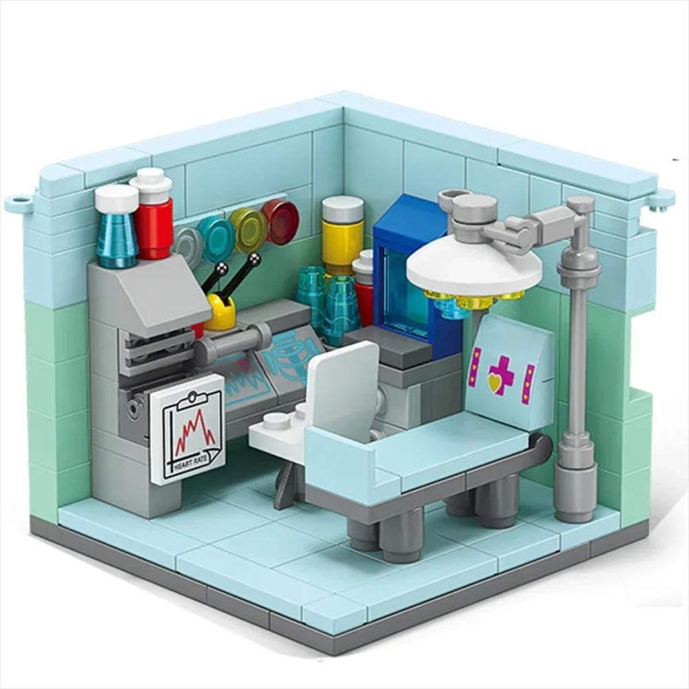 1 Stk. Mini Street View Dreams Haus Rennwagen Arzt Maler Musiker Wissenschaftler Konditor Kameramann Astronaut Bausteine