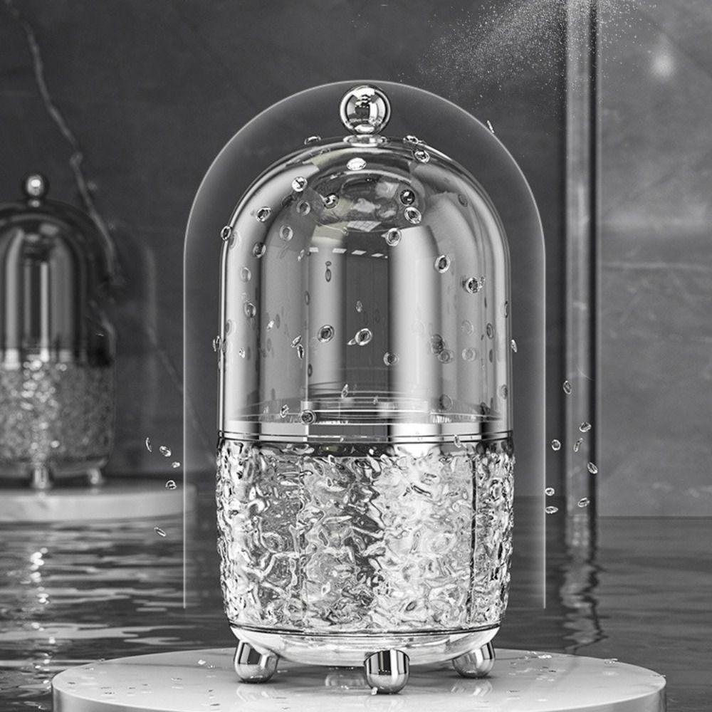 With Cover Makeup Brush Cylinder Rotatable Dressing Table Shelf Desktop Supplies Pen Holder  Gift