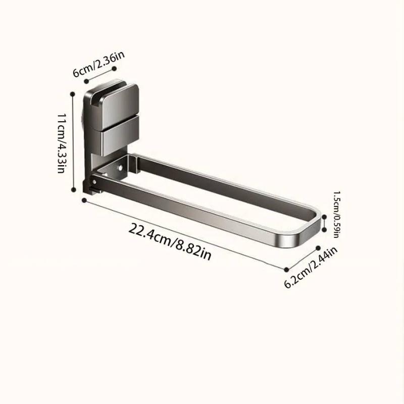 Removable Towel Rack for Bathroom No Drill Installation Space Saving Storage Shelf for Kitchen Laundry