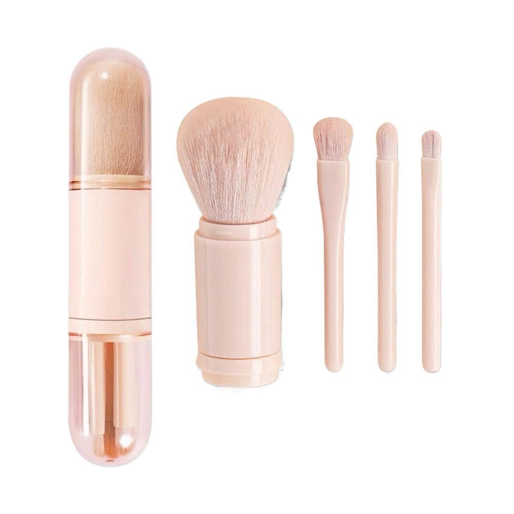 4 In 1 Mini Makeup Brushes Set Telescopic Cosmetic Brush Travel Makeup Brush Kit  Cosmetic Tool