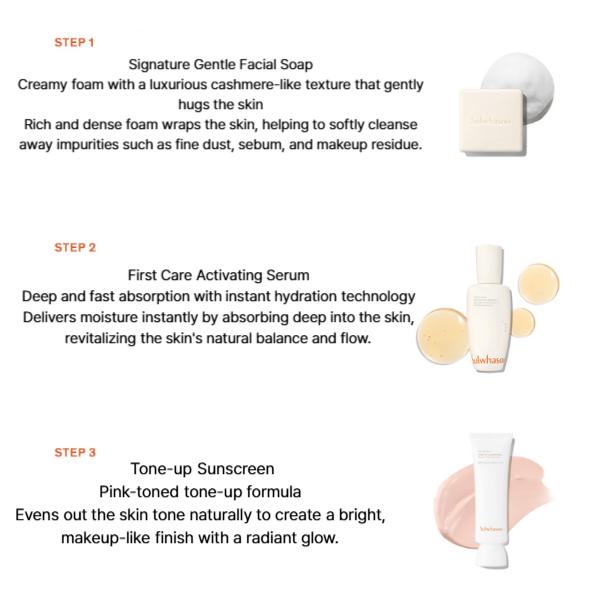 [Limited Edition Set] Sulwhasoo Sangbaek Tone-Up Sun Cream (50ml / 1.69 Fl.oz., SPF50+ / PA++++)