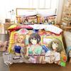 Takafuji Kako Bedding Set Single Twin Full Queen King Size Bed Set Adult Kid Bedroom Duvetcover Sets Anime Girls Bed