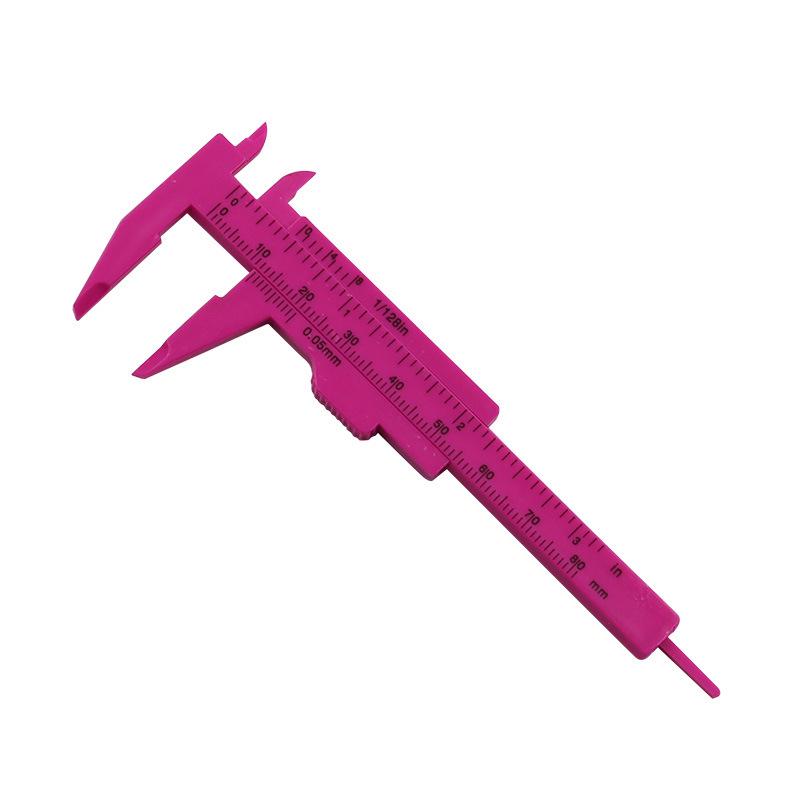 0-80mm Double Scale Vernier Caliper Plastic Wenge Student Measuring Tool