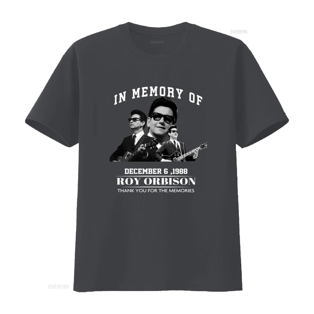 Roy Orbison Tribute T Shirt In Memory Of December 6 1988 Thank You For The Memories Sizes S 5XL vintage Washed Casual
