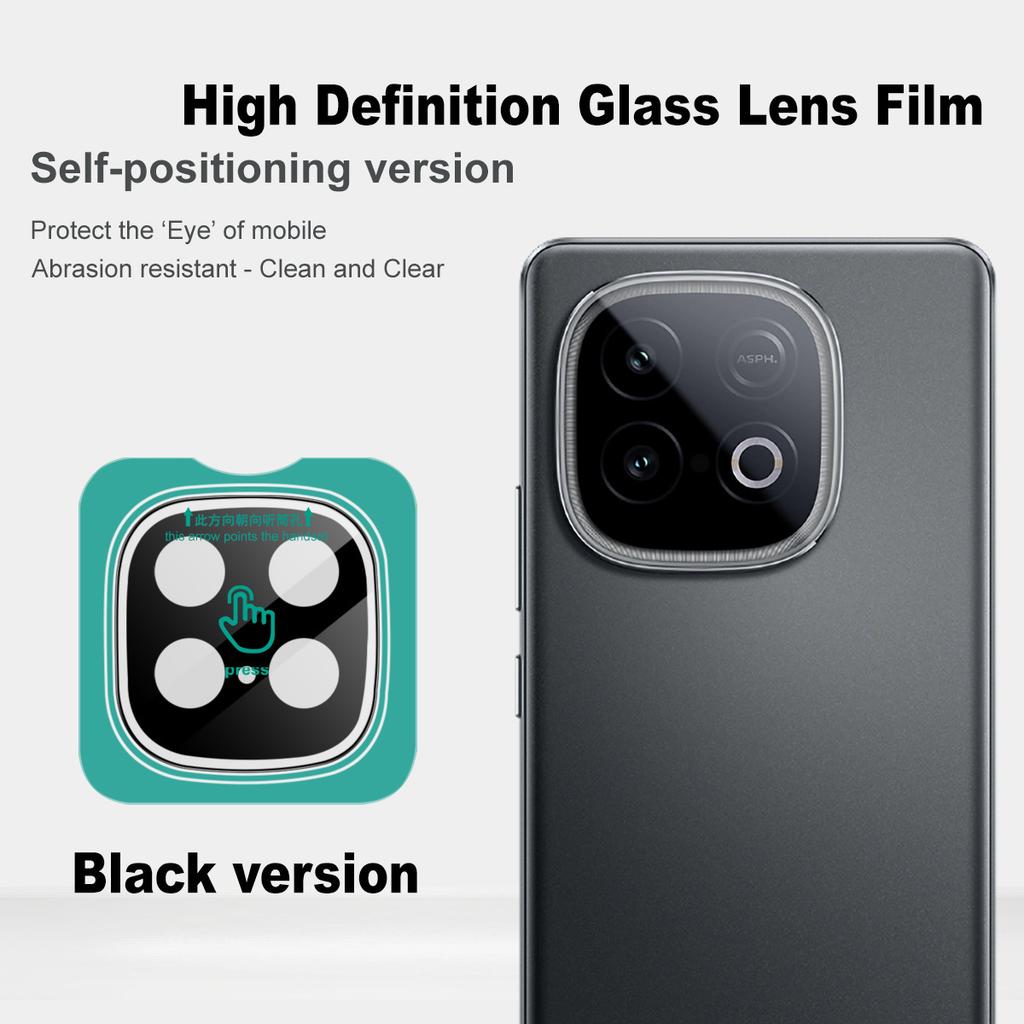 IMAK For vivo iQOO Z10 Turbo Pro 5G/Z10 Turbo 5G Tempered Glass Camera Lens Protector with Self Positioning Frame (Black Version)