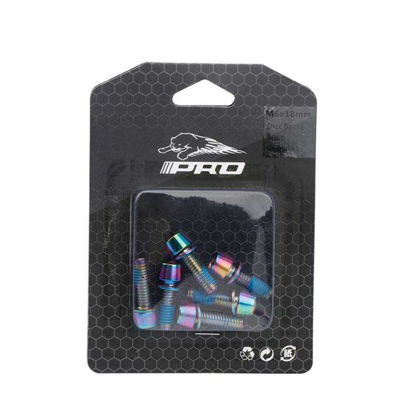 6pcs M6*18mm M6*20mm Bolt for Disc Brake Caliper Clamp MTB Bike Bicycle Screw Crank Lock Bolts For