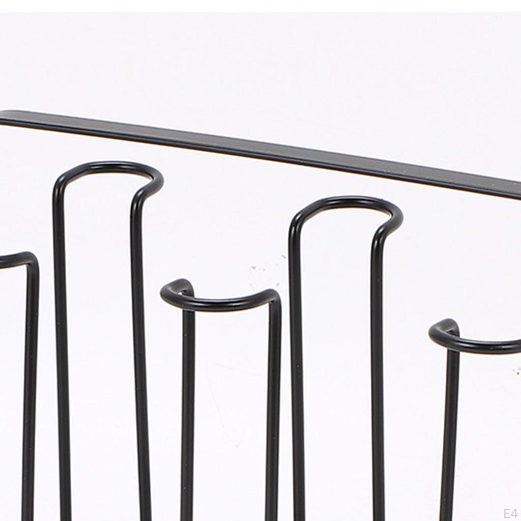 Bottle Drying Rack, Cup Organizer, 6 Hooks, Easy Clean Rack for Glasses,