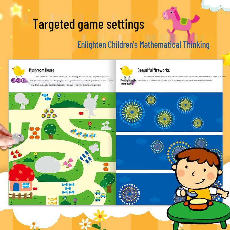 Little Red Flower My First Math Enlightenment Sticker Activity Book Set