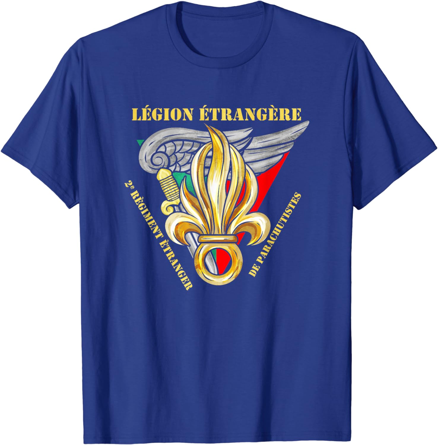

Légion Etrangere 2e Regiment De Parachutistes Blason T-Shirt Short Sleeve Casual 100% Cotton T Shirts S