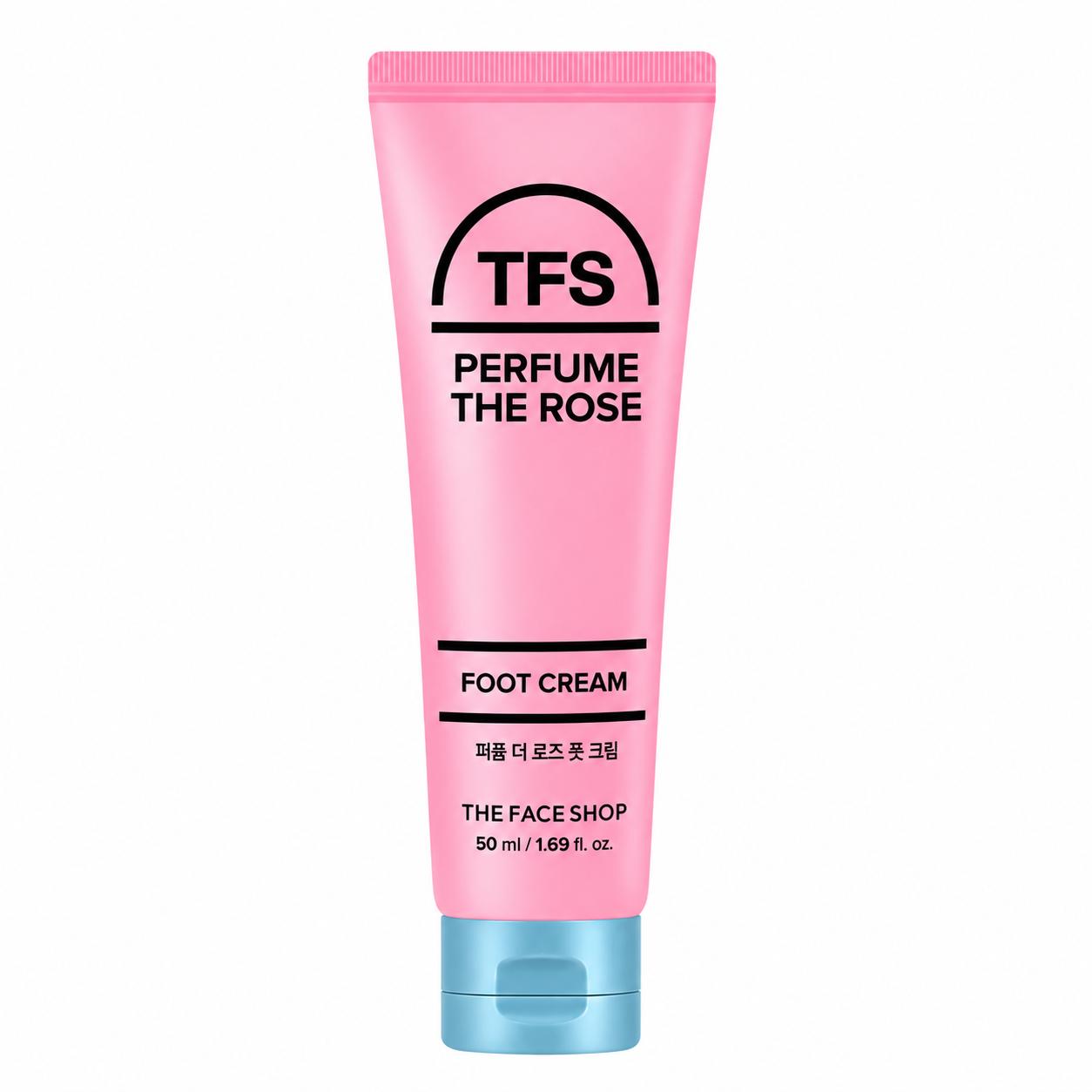 THE FACE SHOP Perfume The Rose Foot Cream 50ml – Moisturizing Rose Foot Care Cream for Soft & Smooth Feet