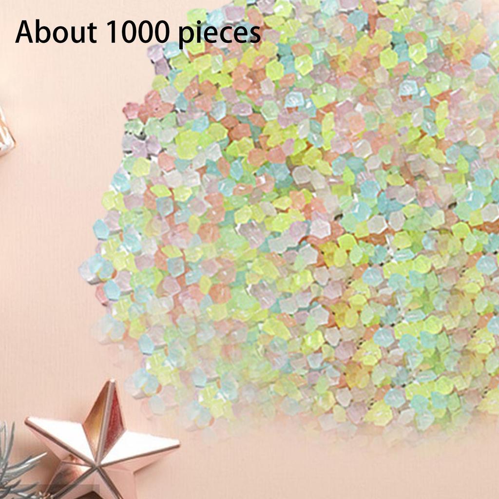 Glowing Stone 3mm-5mm Luminous Gravel Accessories DIY Craft Materials Versatile for Fairy Garden Decoration Smooth Surface