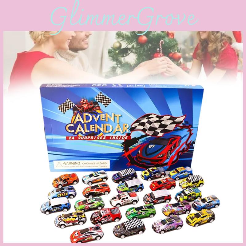 Advent Calendar Countdown Toy Cars Set For Kids Featuring 24 Unique Collectible Designs