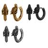 Stylish Dragon Hoop Earrings Stainless Steel Ear Studs for Men Women Hip Hop Punk Party Accessory Unisex Jewelry