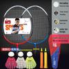 Double Happiness Ultra-Light Badminton Rackets Set - 2 Durable Rackets