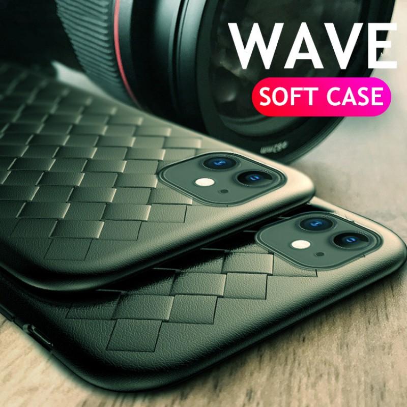 Slim TPU Phone Case With Braided Texture IPhone 12 11 Pro XS XR X 7 8 SE 2020 Anti-Slip Shockproof Back Cover