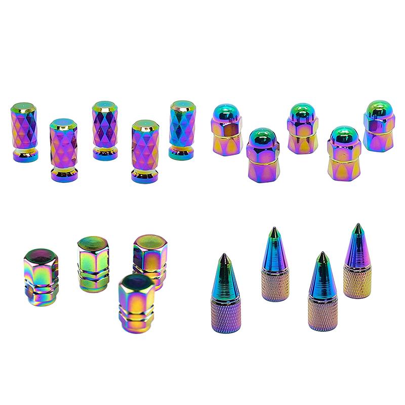 4/5Pcs Tire Valve Stem Caps Anodized Aluminum Wheel Valve Covers Accessories Universal Cars SUVs Bikes Trucks And Motorcycles‘ Stem Caps1