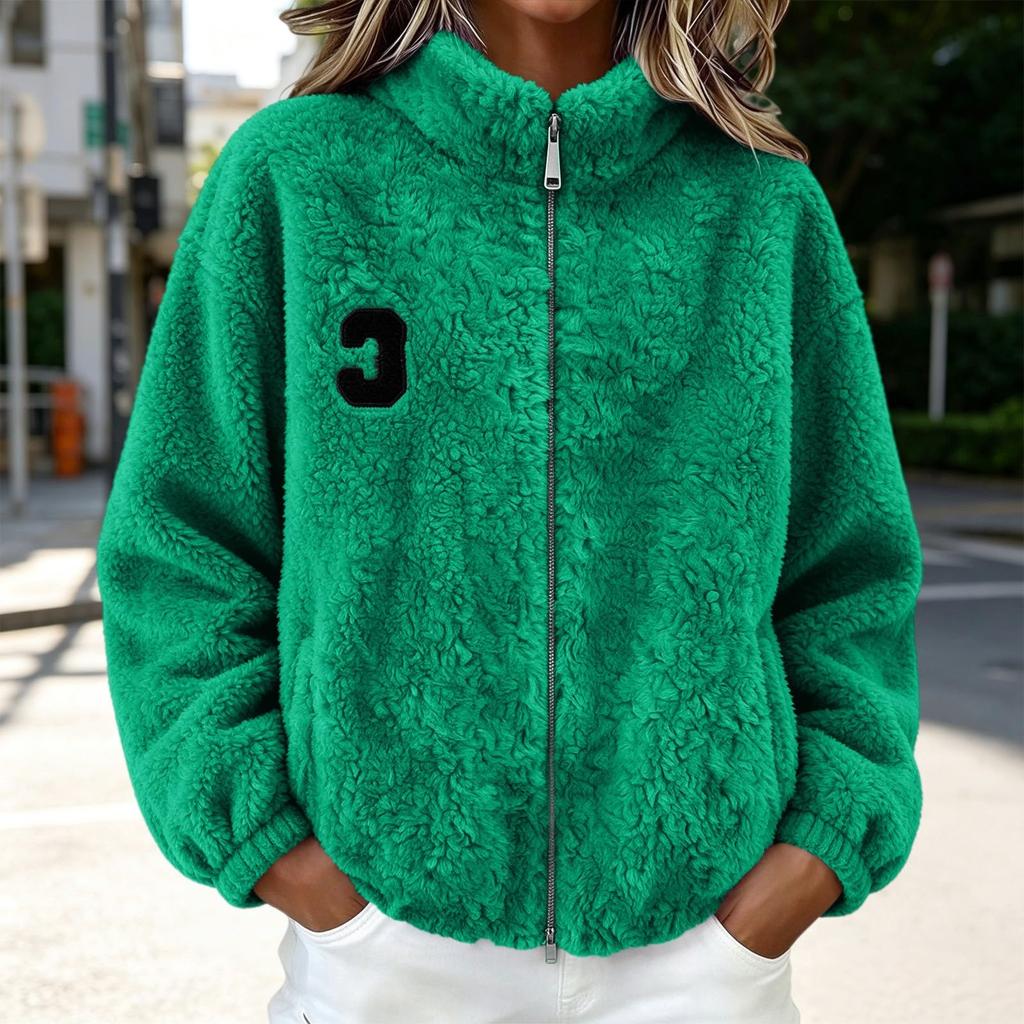 Women's Zip-Up Jacket Casual Outerwear Top for Daily Wear