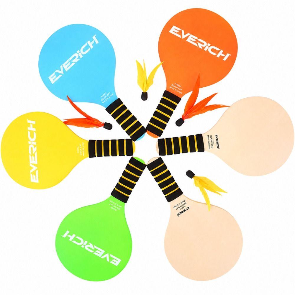 Wrapped Grip Beach Paddle Set Lightweight Beach Racket Set Shuttlecock Paddle  Backyard Play