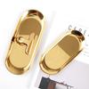 Metal Storage Tray Oval Jewelry Display Tray Home Decoration Serving Plate Craft for Table Organizer Candle Makeup Brush