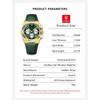 POEDAGAR Orologio da uomo di lusso alla moda Impermeabile Luminoso Cronografo Data Quarzo da polso Moda Sportivo Pelle Orologi