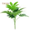 9 liści/1 szt. Sztuczna zielona roślina Fatsia liść symulacja Bonsai Home Decor dekoracja;