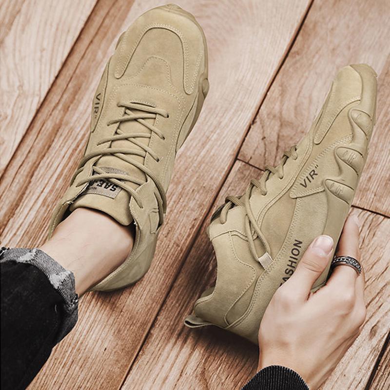 Buty męskie oddychające antypoślizgowe buty robocze dla mężczyzn modne trampki outdoorowe buty do chodzenia na płasko do jazdy na deskorolce
