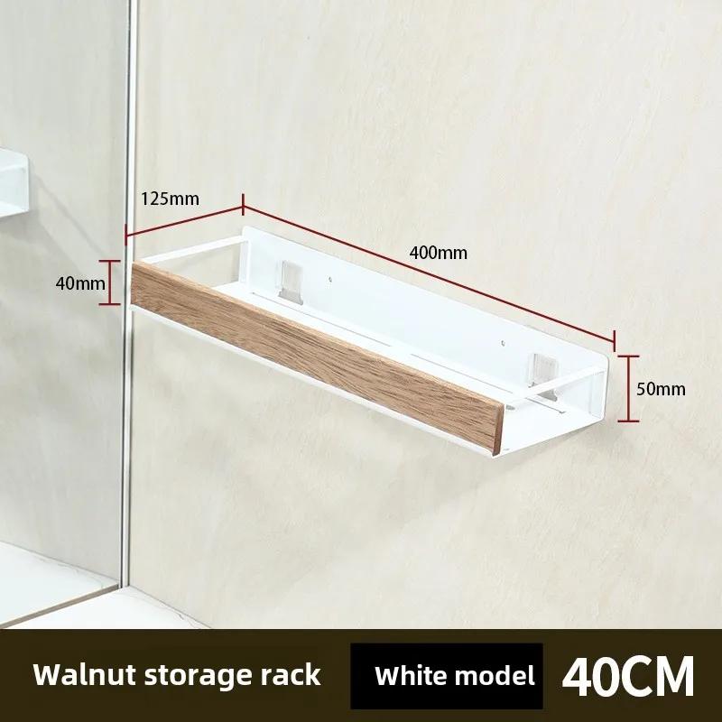 Černé rohové police do koupelny Kuchyňská nástěnná police Stojan na šampony do sprchy Koupelnové doplňky 40-60 cm