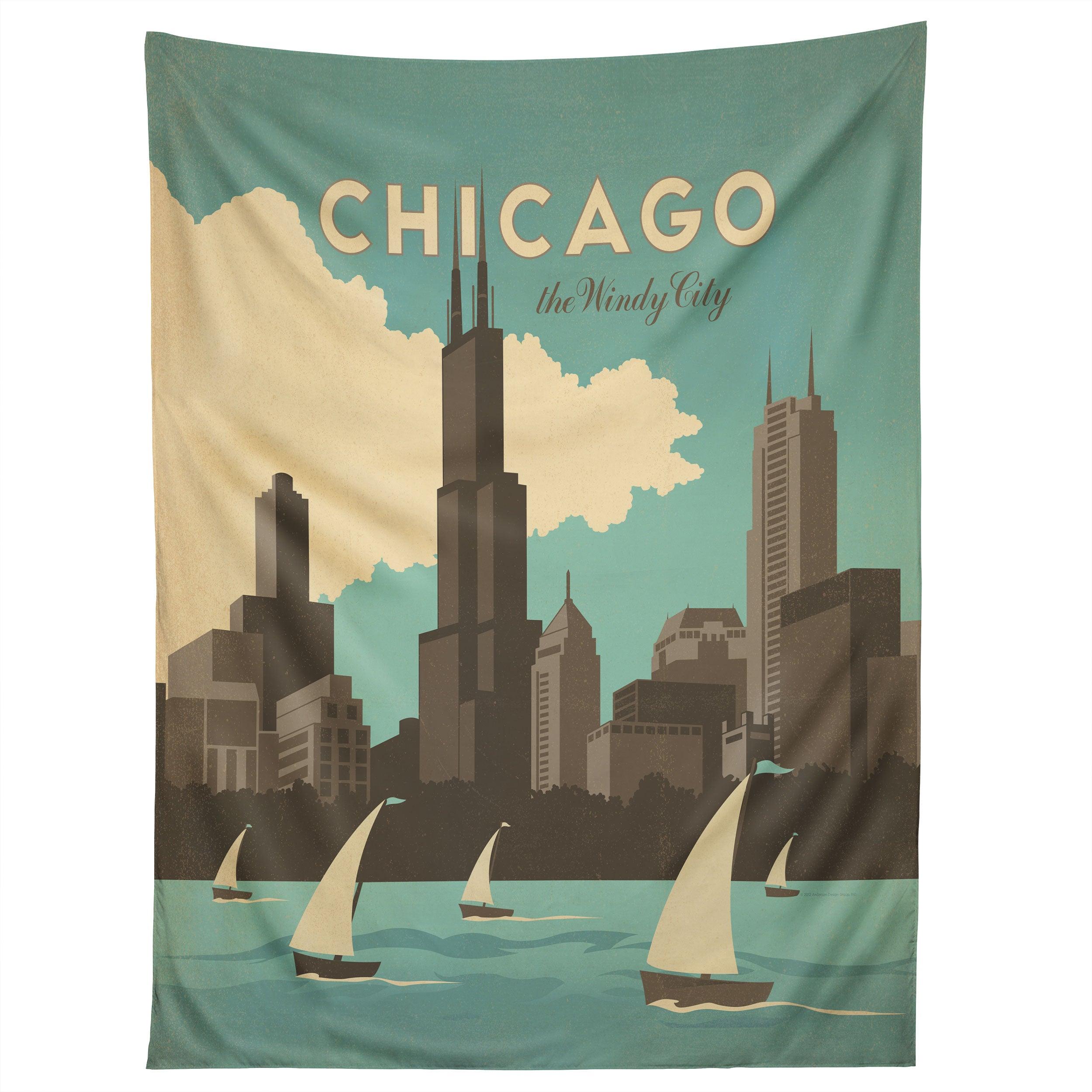 CHICAGO tapestry 75x100